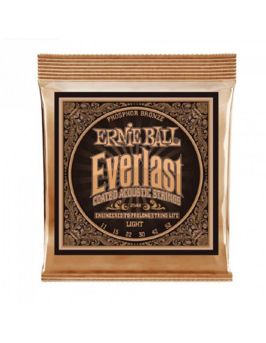 Ernie Ball - 2548 Everlast Light Coated Phosphor Bronze Acoustic Guitar Strings