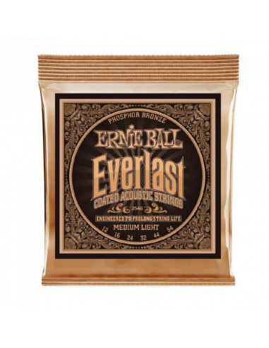 Ernie Ball - 2546 Everlast Medium Light Coated Phosphor Bronze Acoustic Guitar Strings