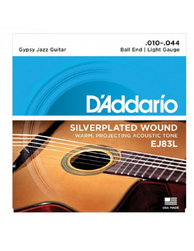 D'addario - EJ83L Gypsy Jazz, Ball End, Light, 10-44