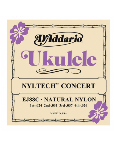 D'addario - EJ88C Nyltech Ukulele, Concert