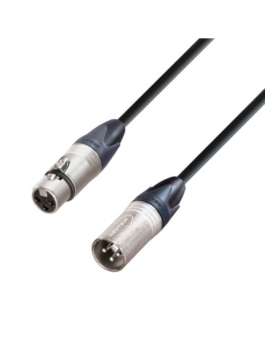 Adam Hall - K5DMF0500 - Câble Audionumérique AES/EBU 110 Ohms Neutrik XLR mâle vers XLR femelle 5 m