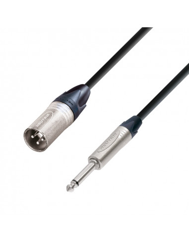 Adam Hall - K5MMP1000 - Câble Micro Neutrik XLR mâle vers Jack 6,35 mm mono 10 m