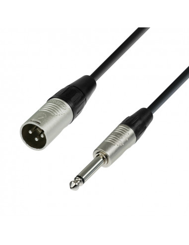 Adam Hall - K4MMP0150 - Câble Micro REAN XLR mâle vers Jack 6,35 mm mono 1,5 m