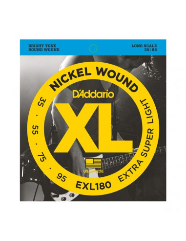 D'addario – EXL180 – Nickel Wound Extra Super Light 35-95