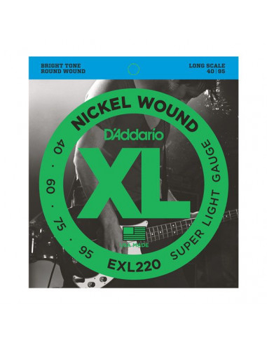 D'addario – EXL220 – Nickel Wound Super Light 40-95