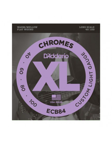 D'addario – ECB84 – Chromes Bass Custom Light 40-100