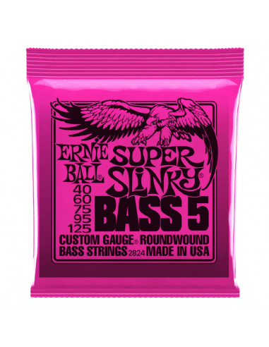 Ernie Ball – 2824 – Super Slinky 5-Strings 40-125