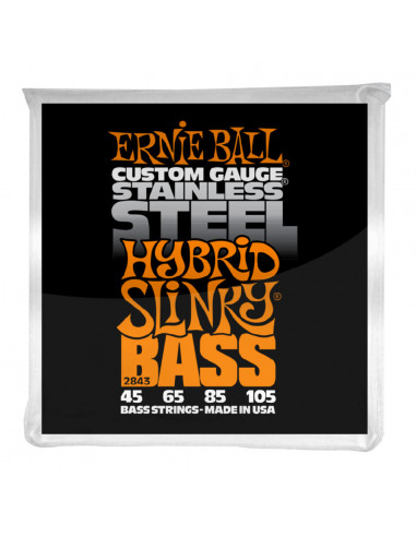 Ernie Ball – 2843 – Stainless Steel Hybrid Slinky 45-105