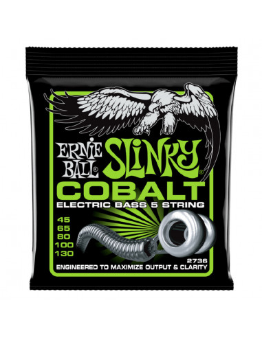 Ernie Ball – 2736 – Cobalt Slinky 5-Strings 45-130