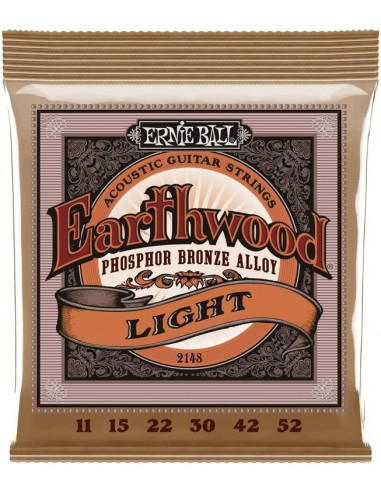 Ernie Ball - 2148 Earthwood Acoustic Light P/Bronze .011 .015 .022 .030 .042 .052