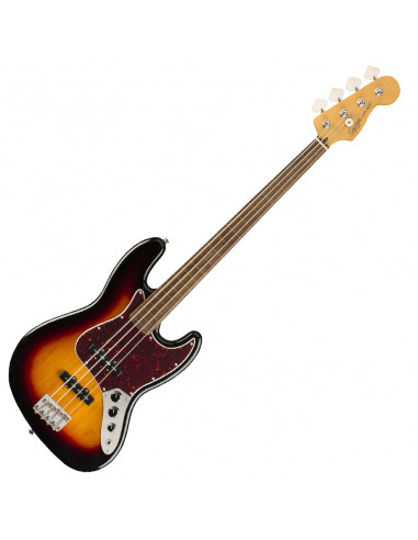 Squier - Classic Vibe '60s Jazz Bass Fretless, Laurel Fingerboard, 3-Color Sunburst