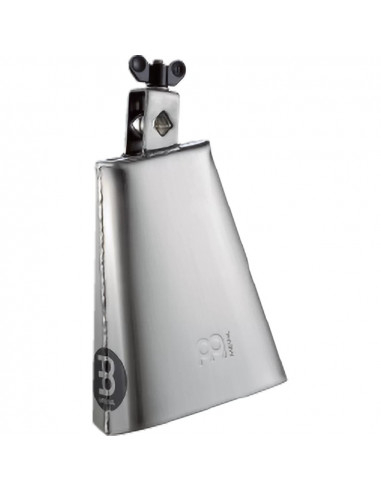 Meinl,STB625,Chrome & Steel Finish Cowbell,Hand Brushed Steel,6 1/4" 