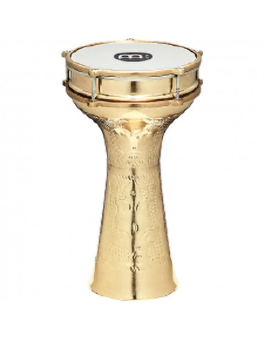 HE-215 - Copper Darbuka - Brass Plated - Hand Hammered - Aluminum - Brass Plated - 7 7/8"
