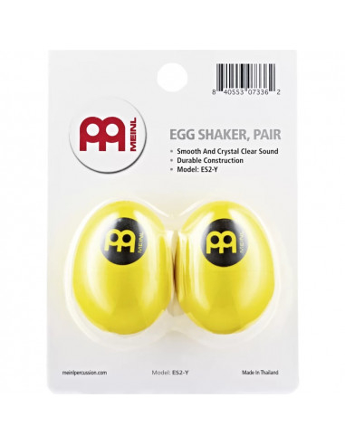 Meinl,ES2-Y,Egg Shaker Pair,Yellow