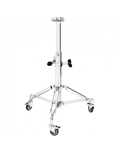 Meinl,TMPDS,Professional Double Stand with Wheels,Chrome Plated Steel