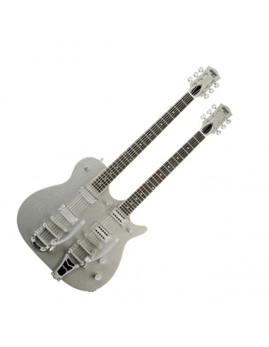 G5566 Electromatic Jet Double Neck - Rosewood Fingerboard - Silver Sparkle