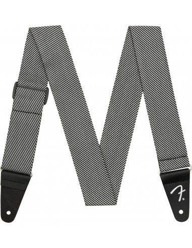 Modern Tweed Strap - White/Black 2"