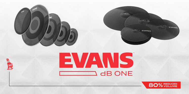 Evans Drumheads présente les peaux et cymbales dB One ! 